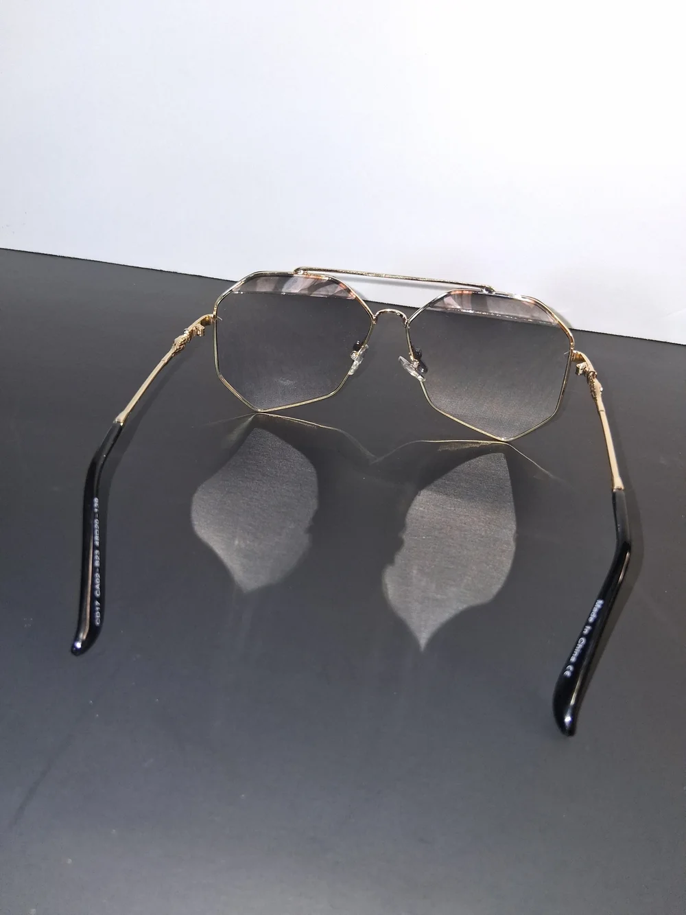 Gold Frame Brown Lens Women's Fashion Sunglasses